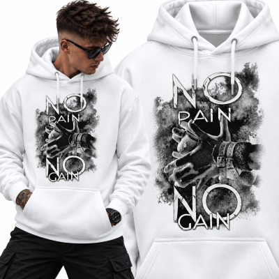 BLUZA Z KAPTUREM NA SIŁOWNIĘ  NO PAIN NO GAIN 2